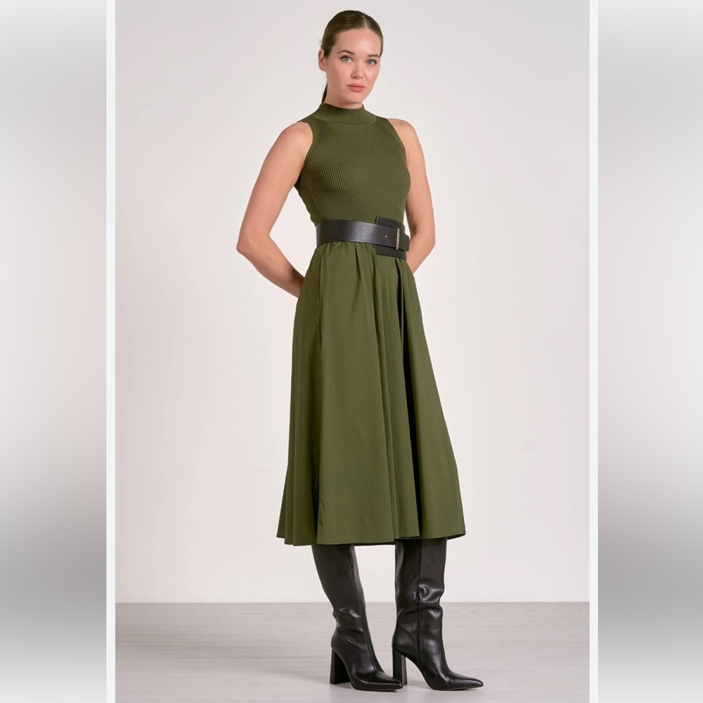 Elan Mixed Media Maxi Dress NWT